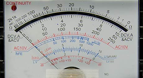 how to read analog multimeter